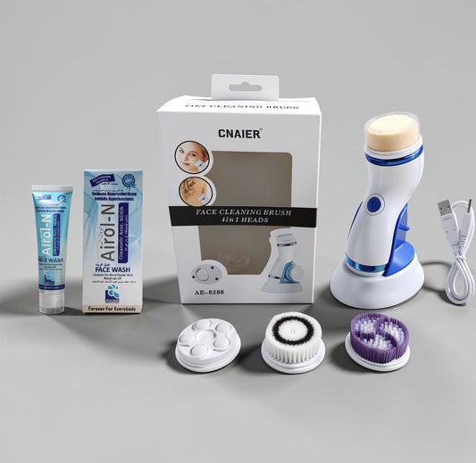 4 In 1 Electric Facial Cleansing Brush & Massager