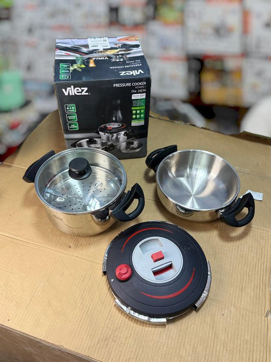 Vilez automatic pressure cooker with steamer 6L &4L