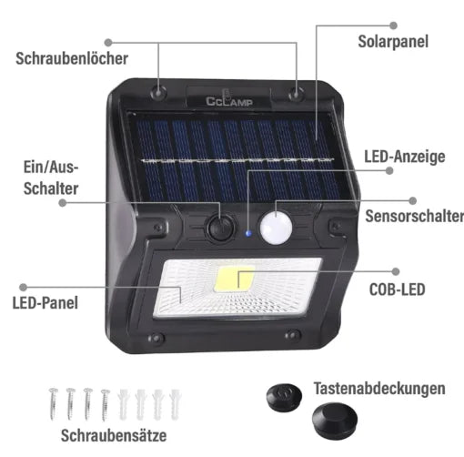 Solar Motion Sensor Outdoor Light (CL-108) – Ultra Long Battery Life