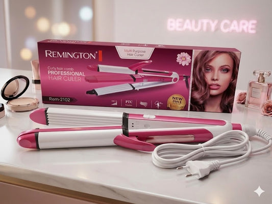 Remington Professional 3-in-1 Hair Tool: Instant Curls & Silky Straight Hair in Minutes