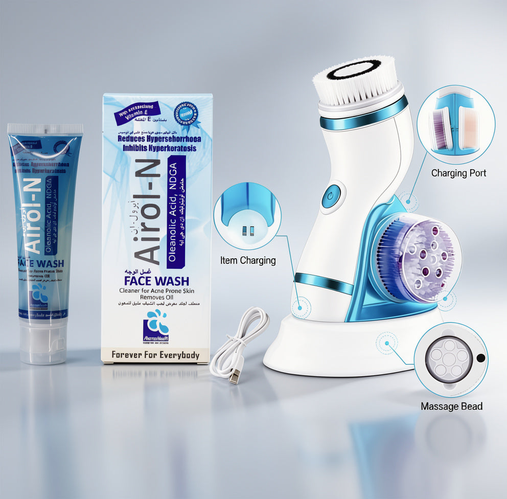 4 In 1 Electric Facial Cleansing Brush & Massager