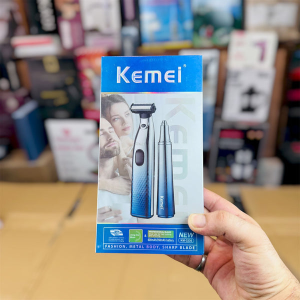 KEMEI 2-in-1 Grooming Kit KM-3236 (USB Rechargeable)