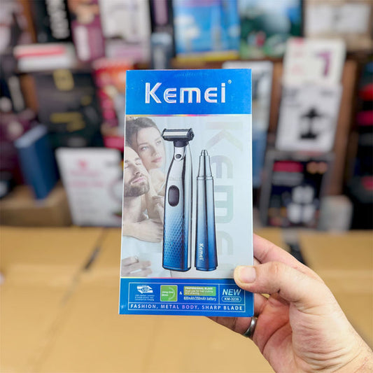 KEMEI 2-in-1 Grooming Kit KM-3236 (USB Rechargeable)