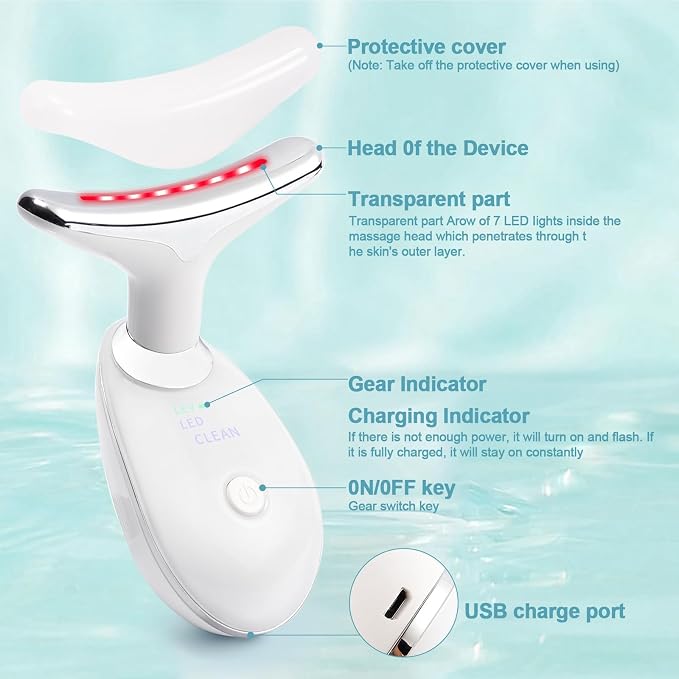3-in-1 Red Light Therapy Facial Lifting Massager
