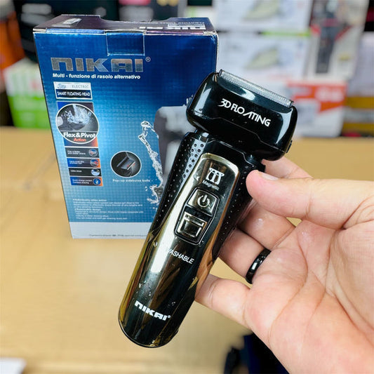 Nikai 3D Washable Shaver NK-7119 (Floating Heads, 3-Hour Battery)