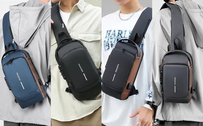 SecureLock Sling Travel Bag – Stylish & Theft-Proof