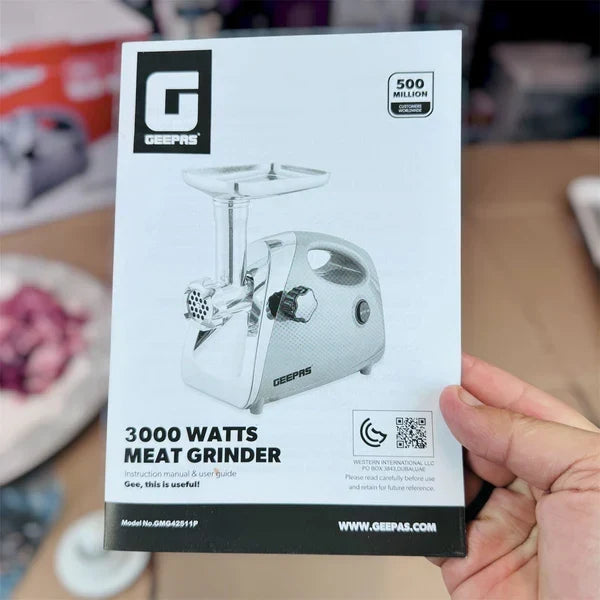 Geepas meat grinder GMG42511P (2 YEAR WARRANTY