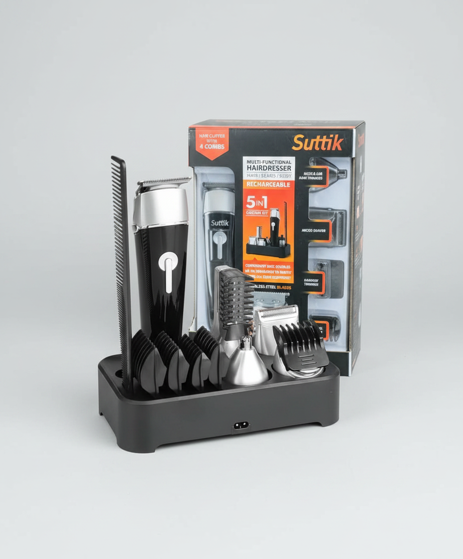 Professional 5 in 1 Multi-functional Waterproof Man's Grooming Kit Hair Clippers