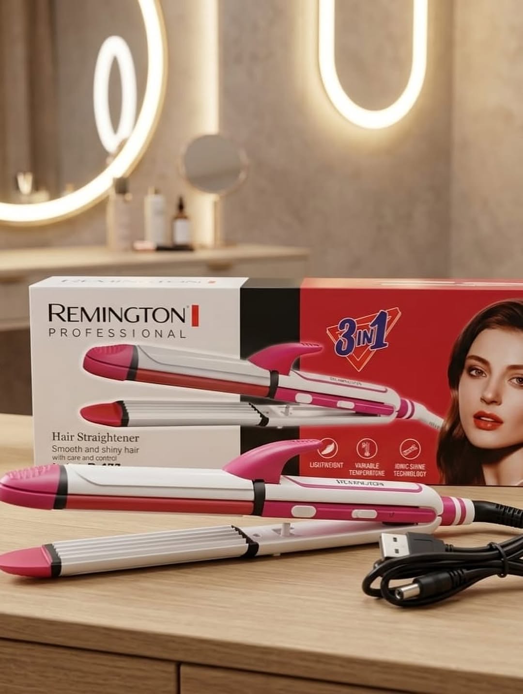 Remington Hair Straightener 3 in 1 Curling Crimper And Straightener