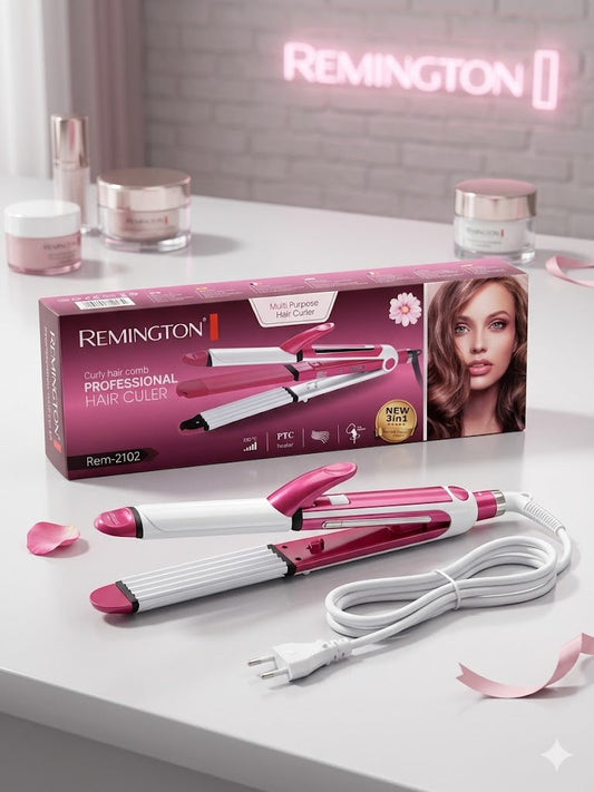 Remington Professional 3-in-1 Hair Tool: Instant Curls & Silky Straight Hair in Minutes