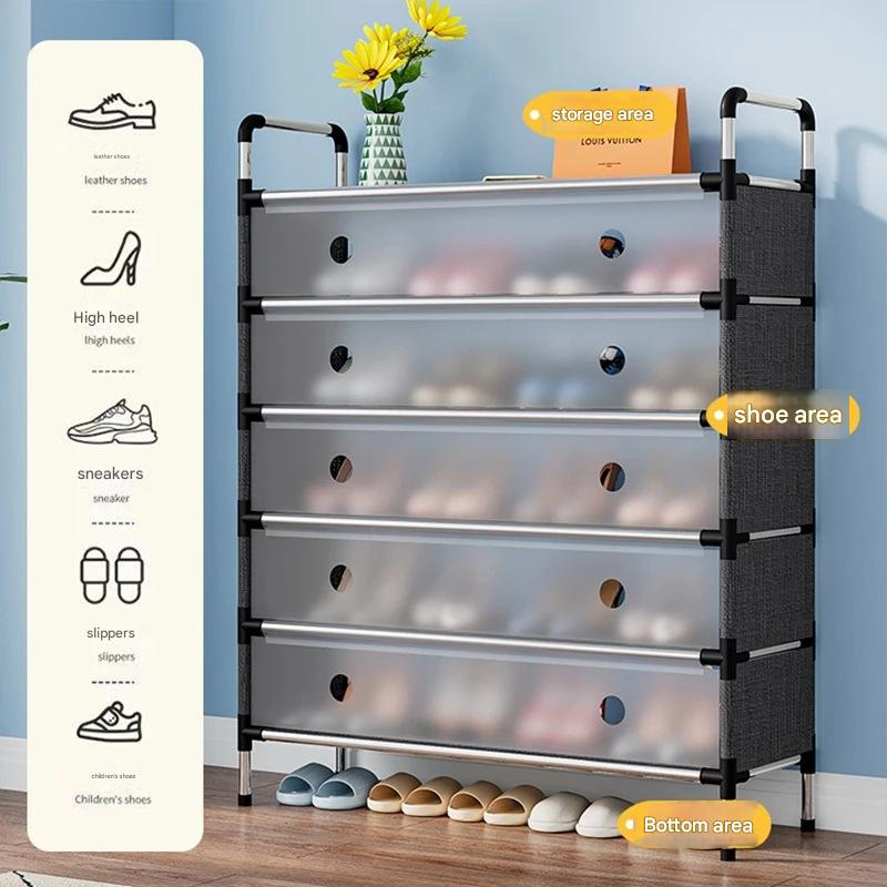 Dust Proof Steel Layer Shoe Rack Organizers
