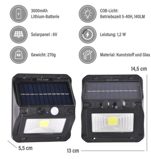 Solar Motion Sensor Outdoor Light (CL-108) – Ultra Long Battery Life