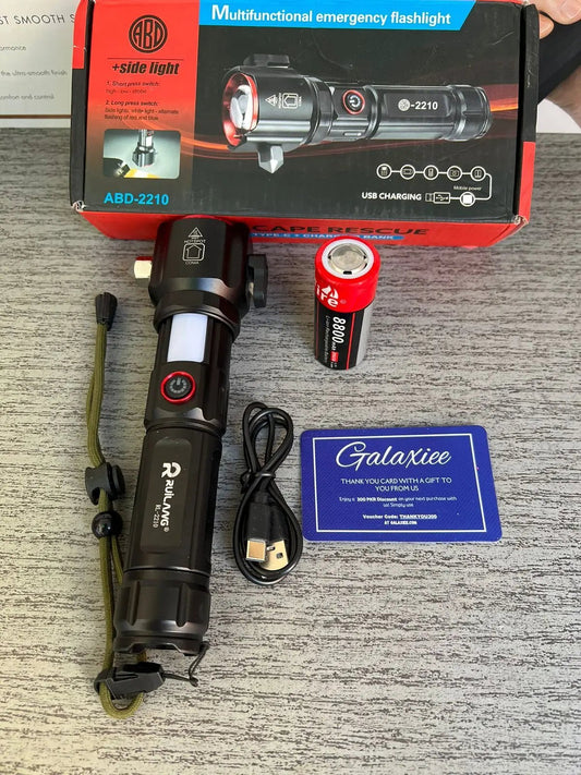 Waterproof Laser LED Tactical t With1Km range flashlight and long lasting backup | Imported