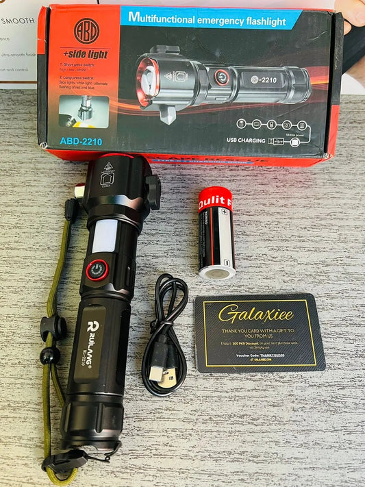Waterproof Laser LED Tactical t With1Km range flashlight and long lasting backup | Imported