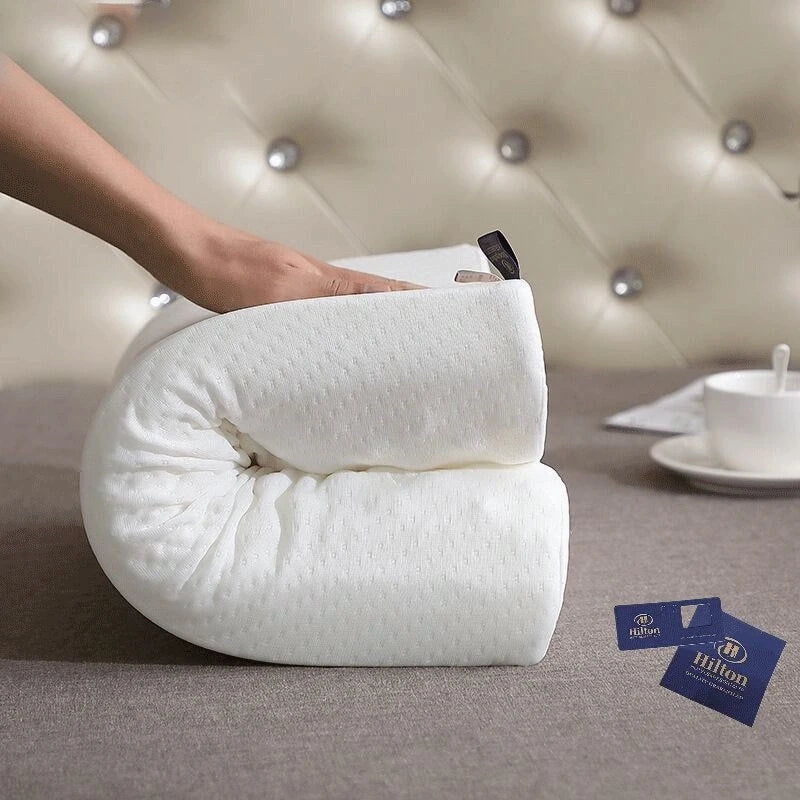 Hilton Latex Pillow. Luxury Hotel & High Density Memory Cotton | Vacuum Packed