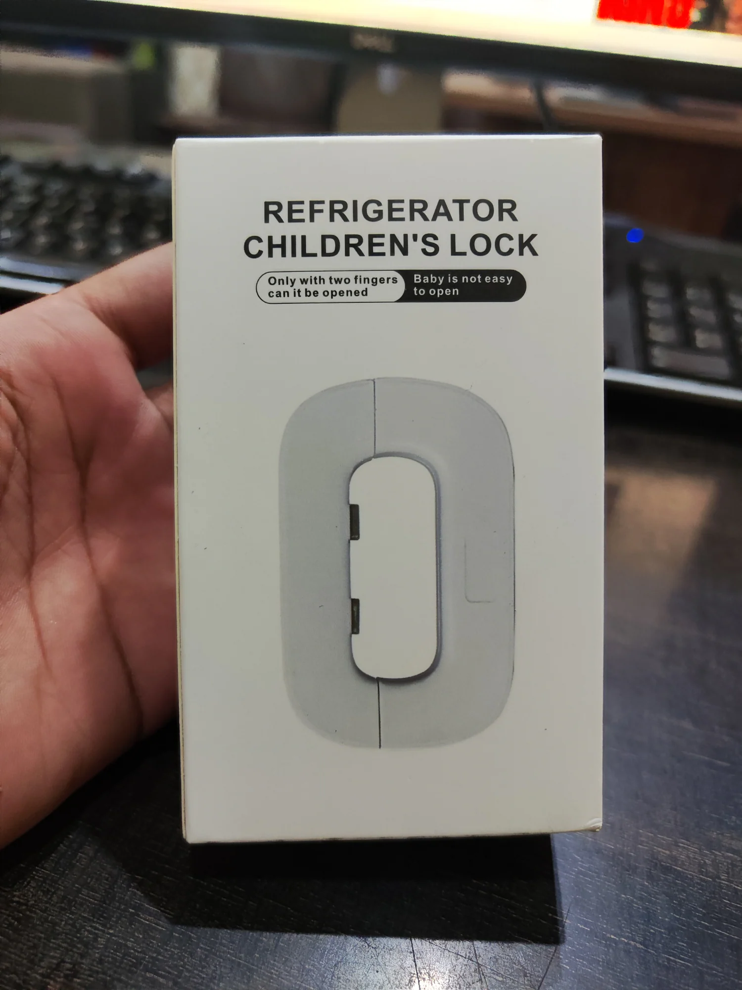 Refrigerator Child Safety Lock | Baby Proof Fridge & Cabinet Adhesive Lock