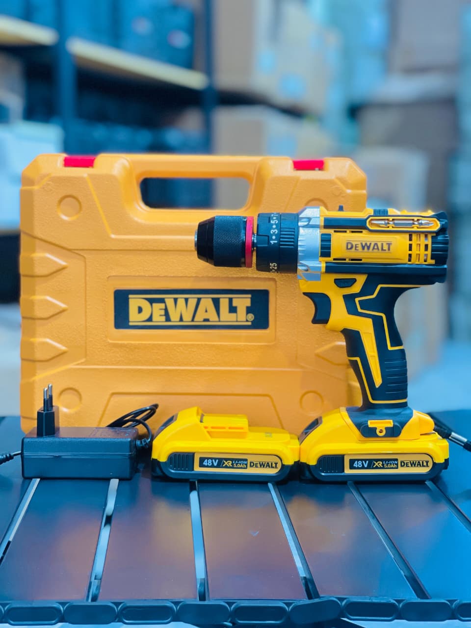 DeWALT Cordless Drill Machine Kit 30 PCS – 48V Dual Battery | Heavy Duty Tool Set in Pakistan (metal chack)