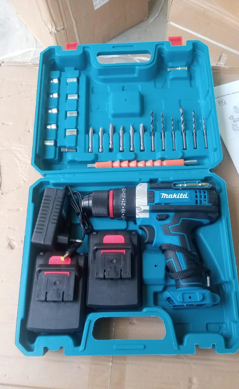 Makita-Style 30 Pcs Cordless Drill Machine Kit – Dual Battery Set