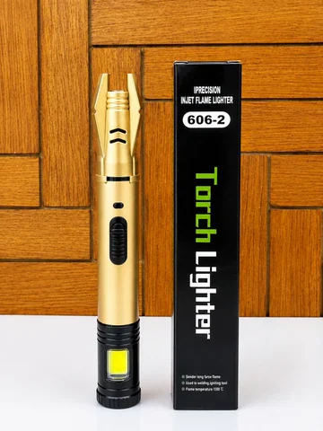 Multifunction Jet Flame Torch Lighter with LED Flashlight